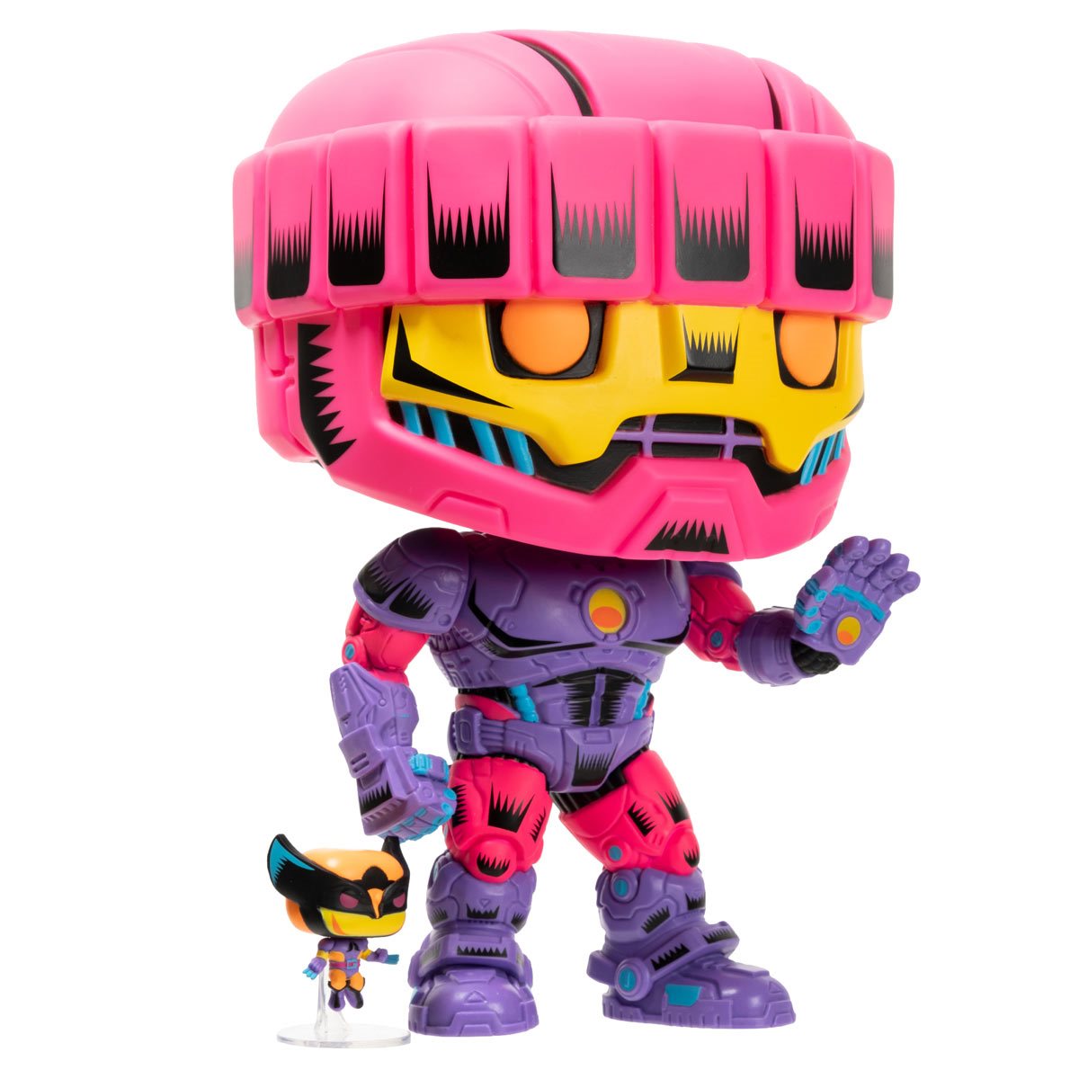 Funko Pop! X-Men : Sentinel with Wolverine Jumbo 10-Inch Previews Exclusive (Chase Blacklight)