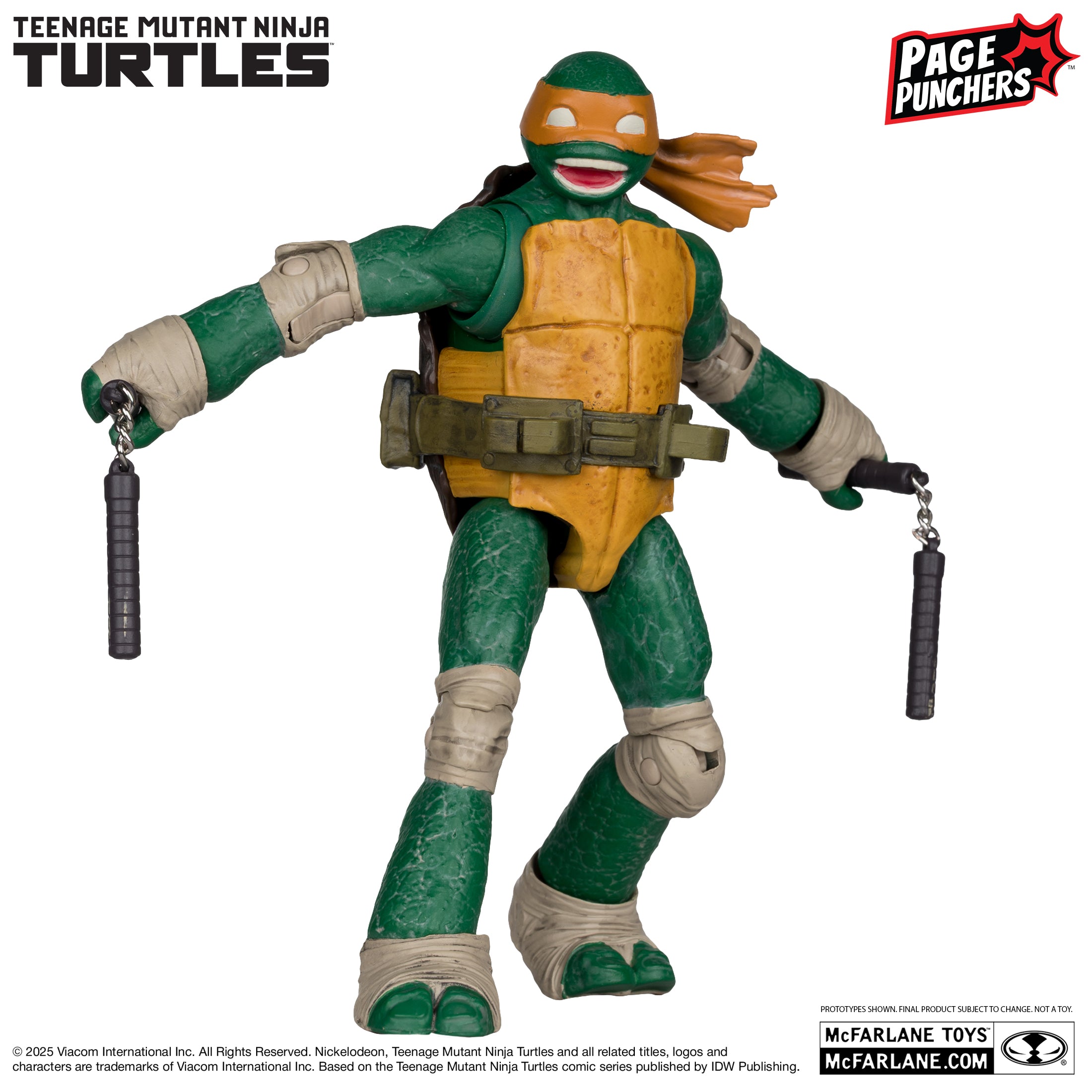 Mcfarlane - Michelangelo (Teenage Mutant Ninja Turtles) with Comic (Page Punchers) Action Figure