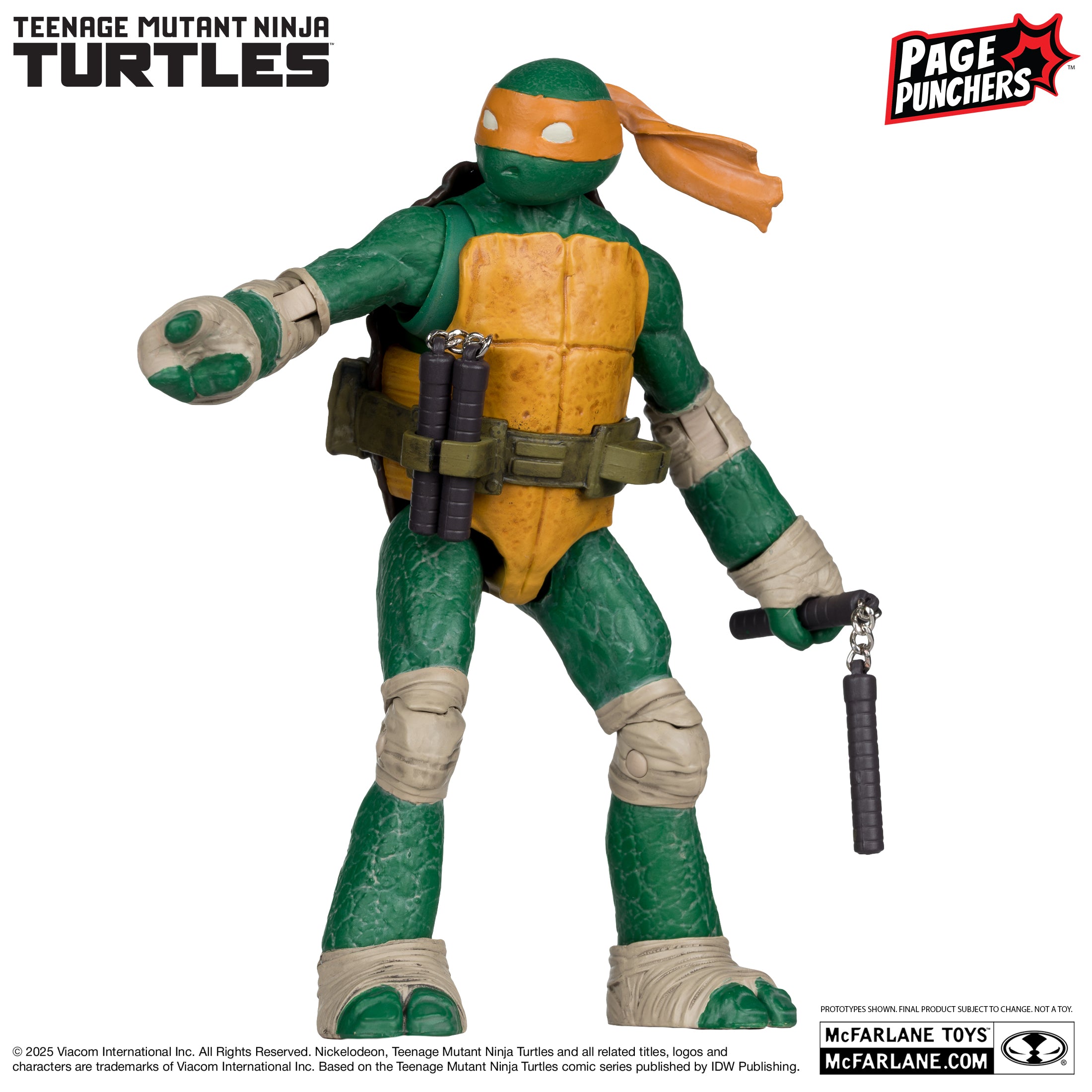 Mcfarlane - Michelangelo (Teenage Mutant Ninja Turtles) with Comic (Page Punchers) Action Figure