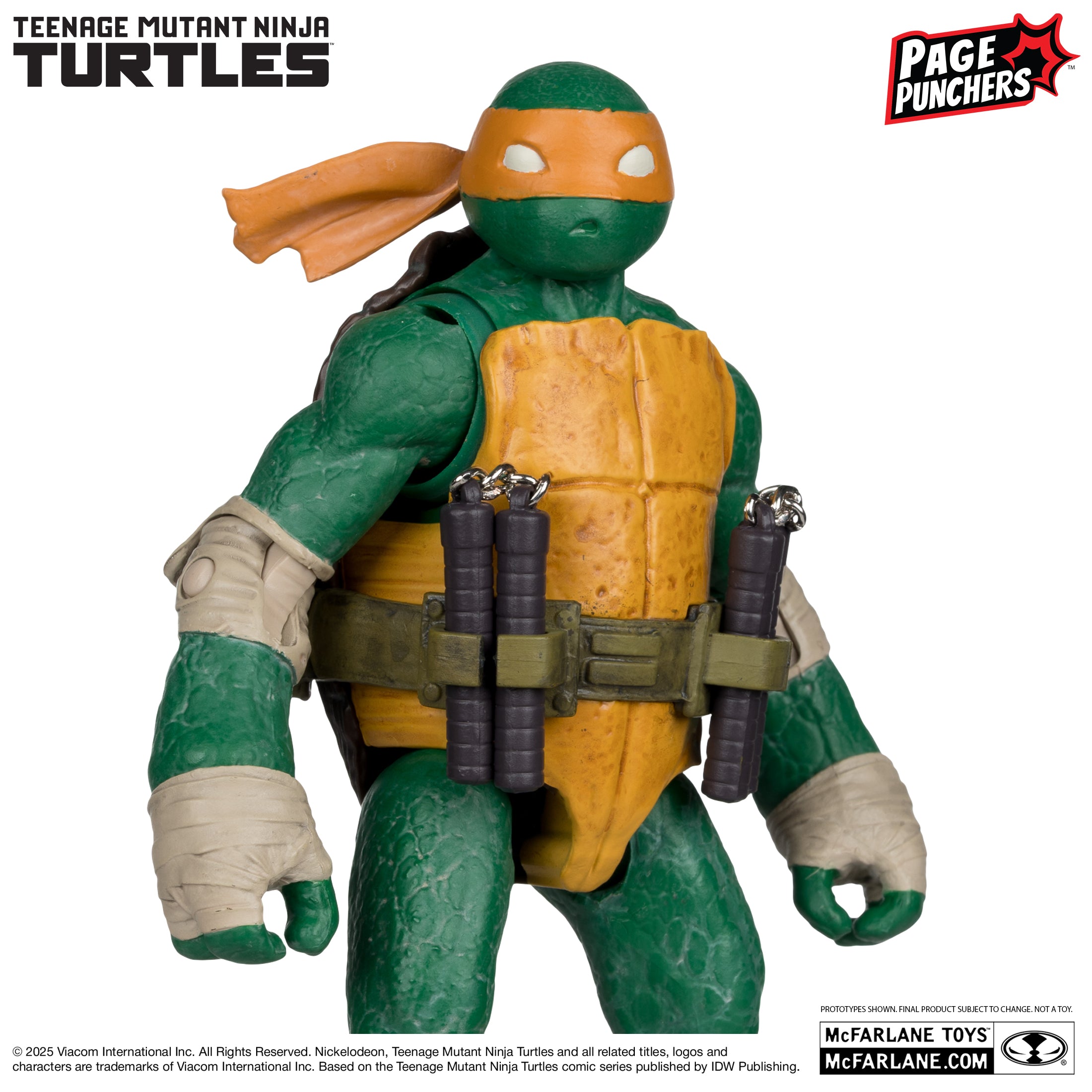 Mcfarlane - Michelangelo (Teenage Mutant Ninja Turtles) with Comic (Page Punchers) Action Figure