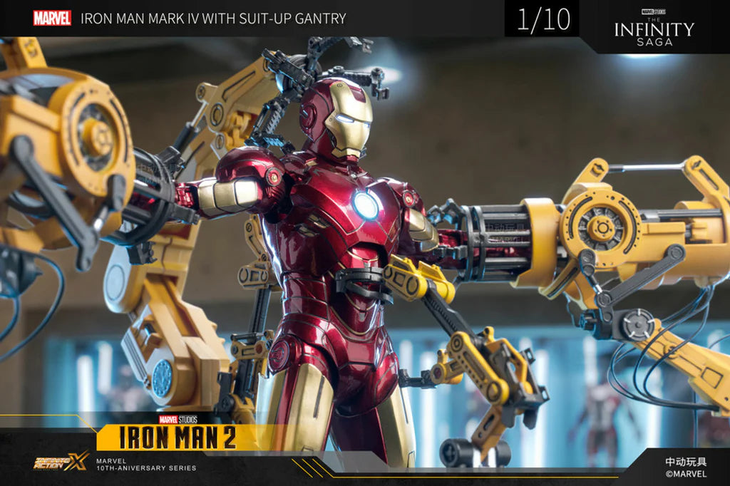 ZD Toys Iron Man 2 (II) - Iron Man Mark 4 (IV) with Suit-Up Gantry Action Figure ( No Light Up Function )