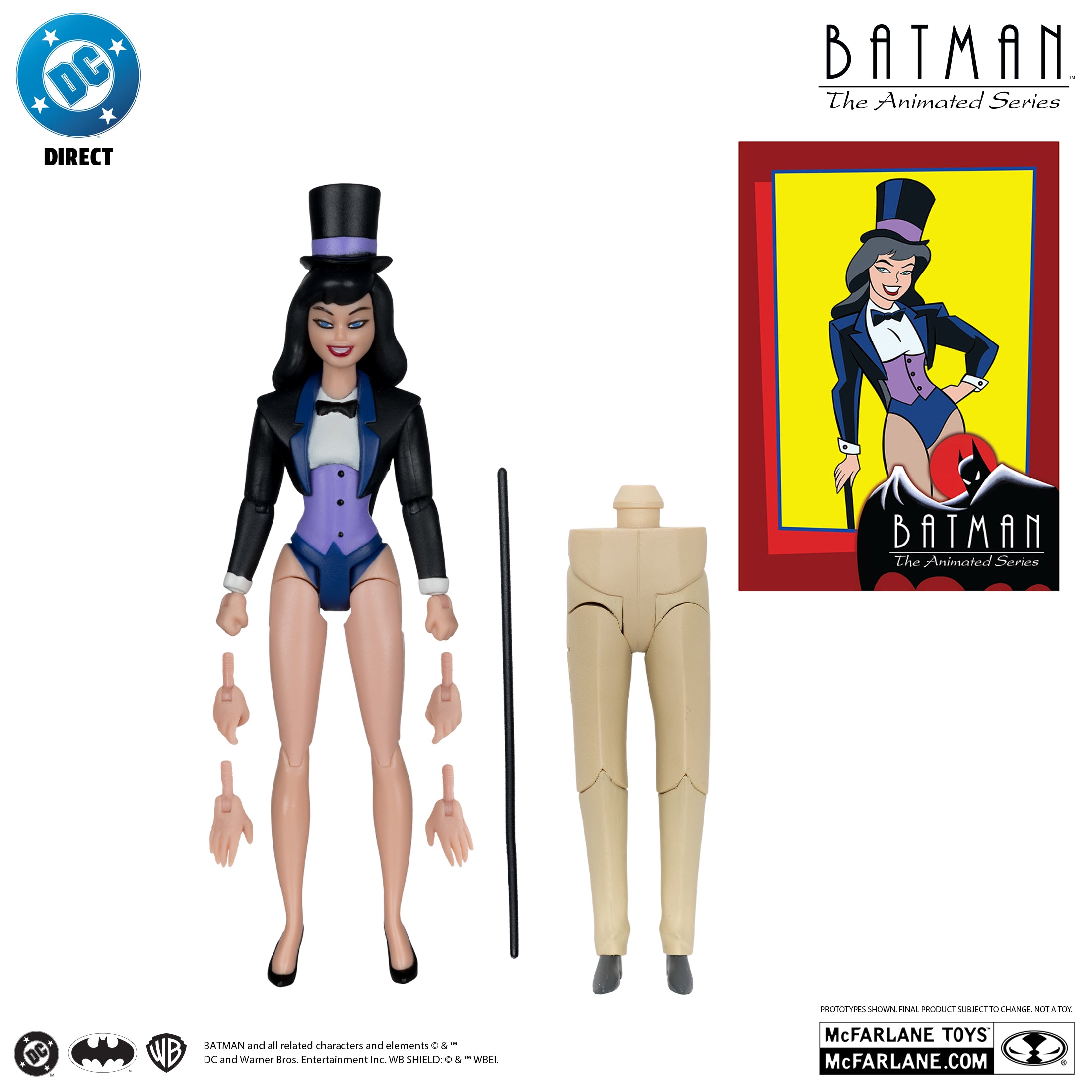 McFarlane DC Direct - Zatanna – Batman: The Animated Series Build-A Figure (Wave 7 — BAF: Clock King)