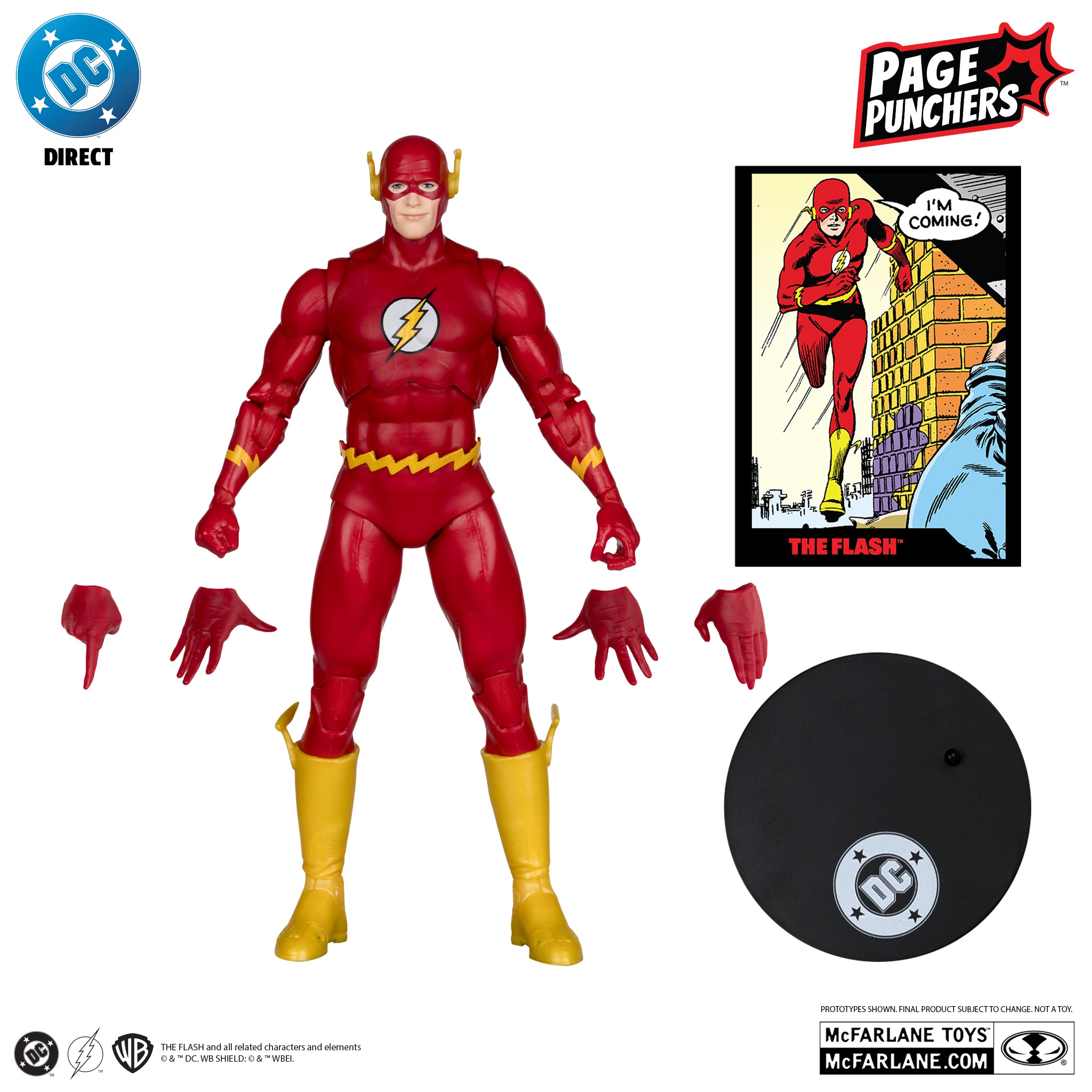 Mcfarlane DC Direct - The Flash (Barry Allen) – The Flash #123 with Comic (Page Punchers) Action Figure