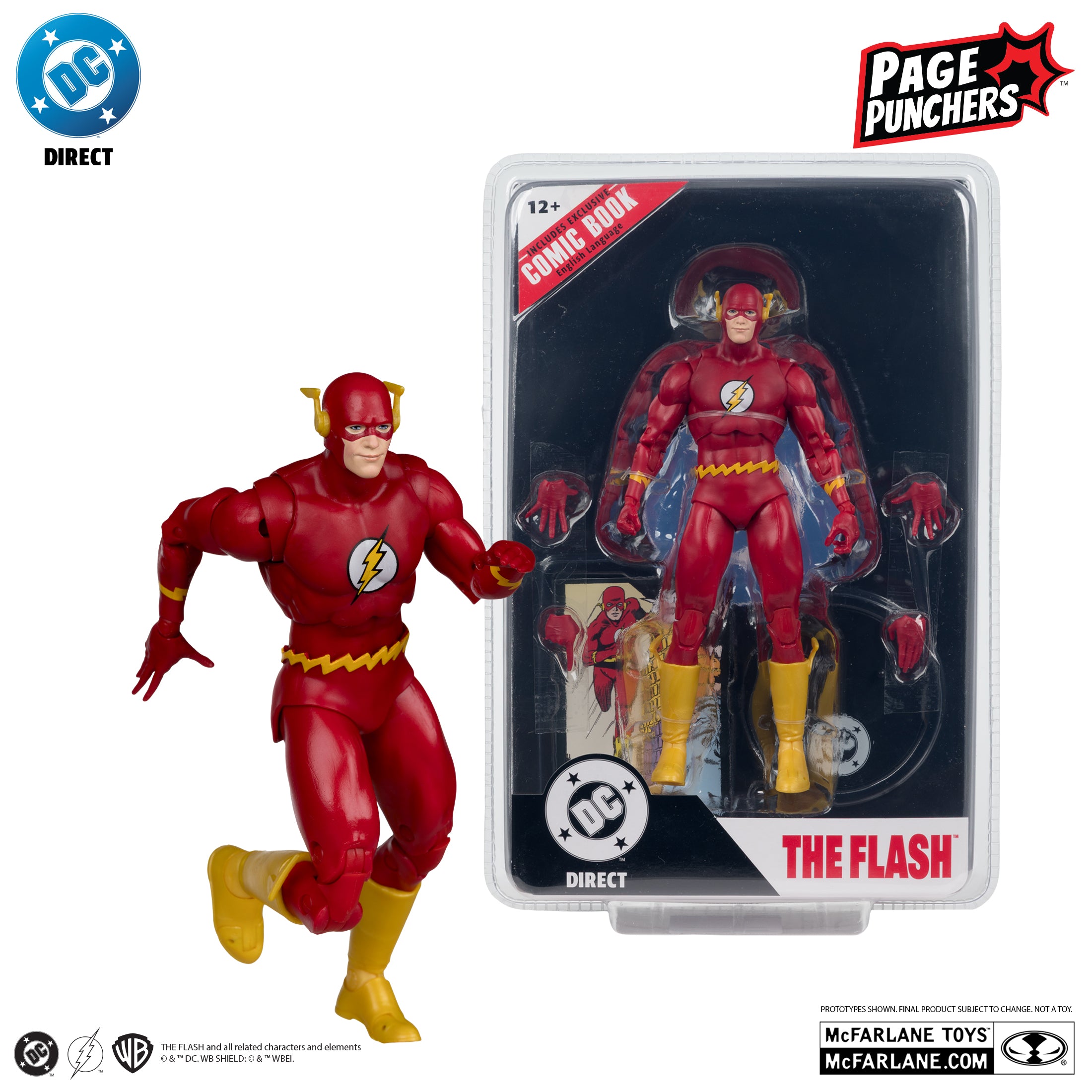 Mcfarlane DC Direct - The Flash (Barry Allen) – The Flash #123 with Comic (Page Punchers) Action Figure