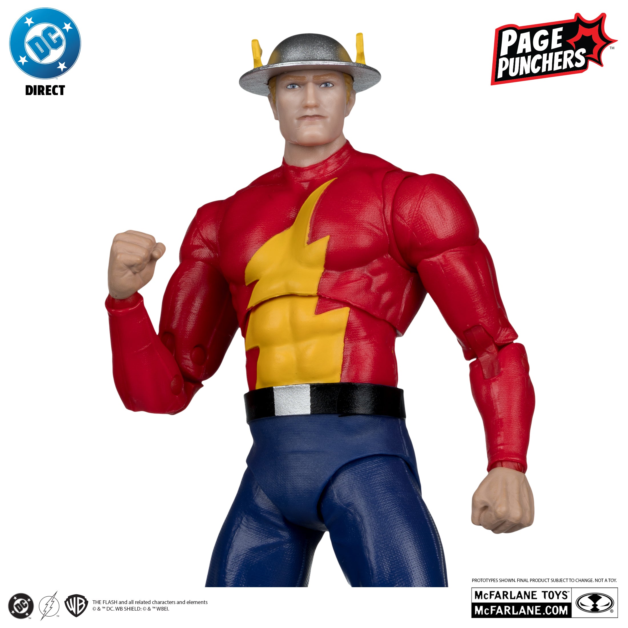 Mcfarlane DC Direct - The Flash (Jay Garrick) – The Flash #123 with Comic (Page Punchers) Action Figure Red Platinum Edition