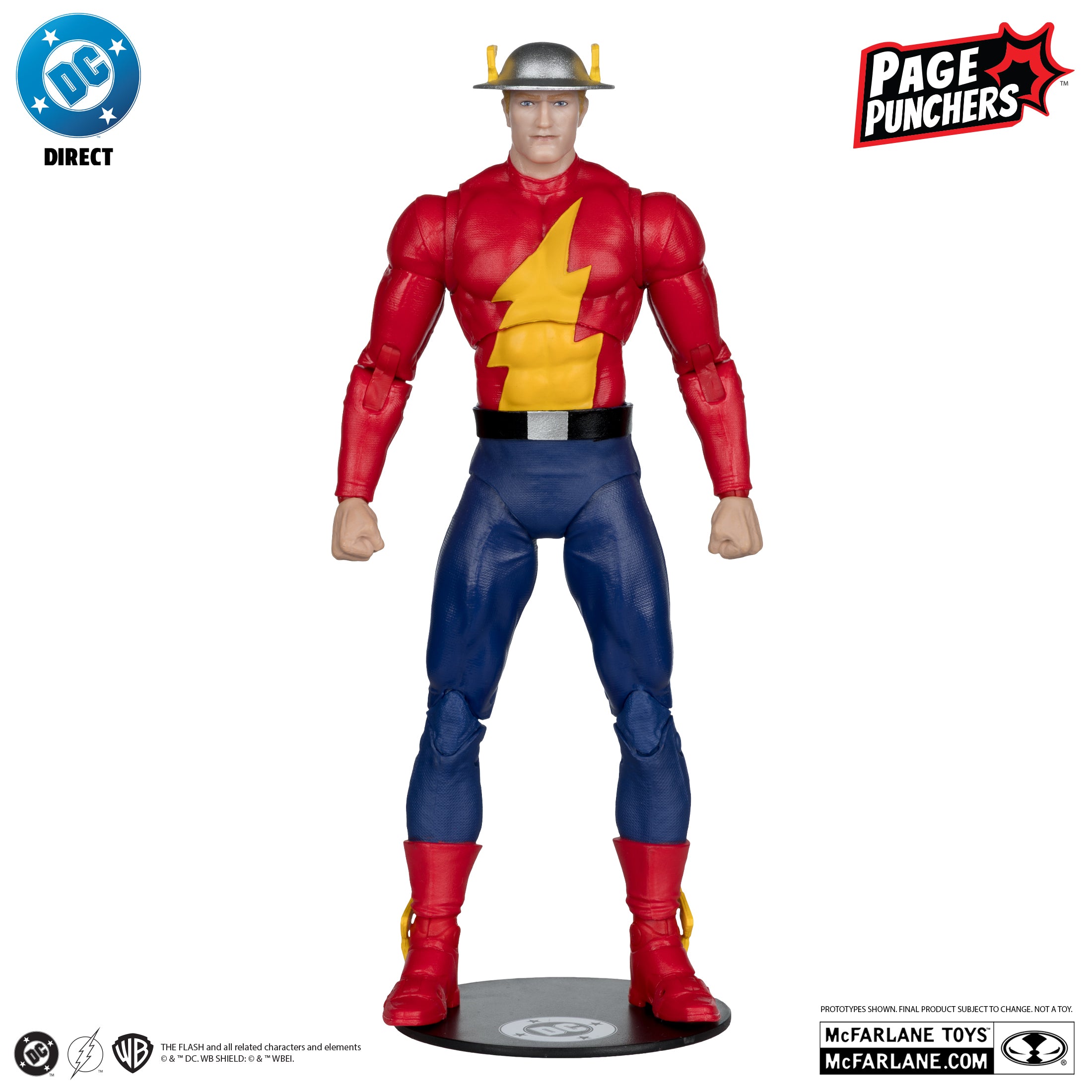 Mcfarlane DC Direct - The Flash (Jay Garrick) – The Flash #123 with Comic (Page Punchers) Action Figure Red Platinum Edition