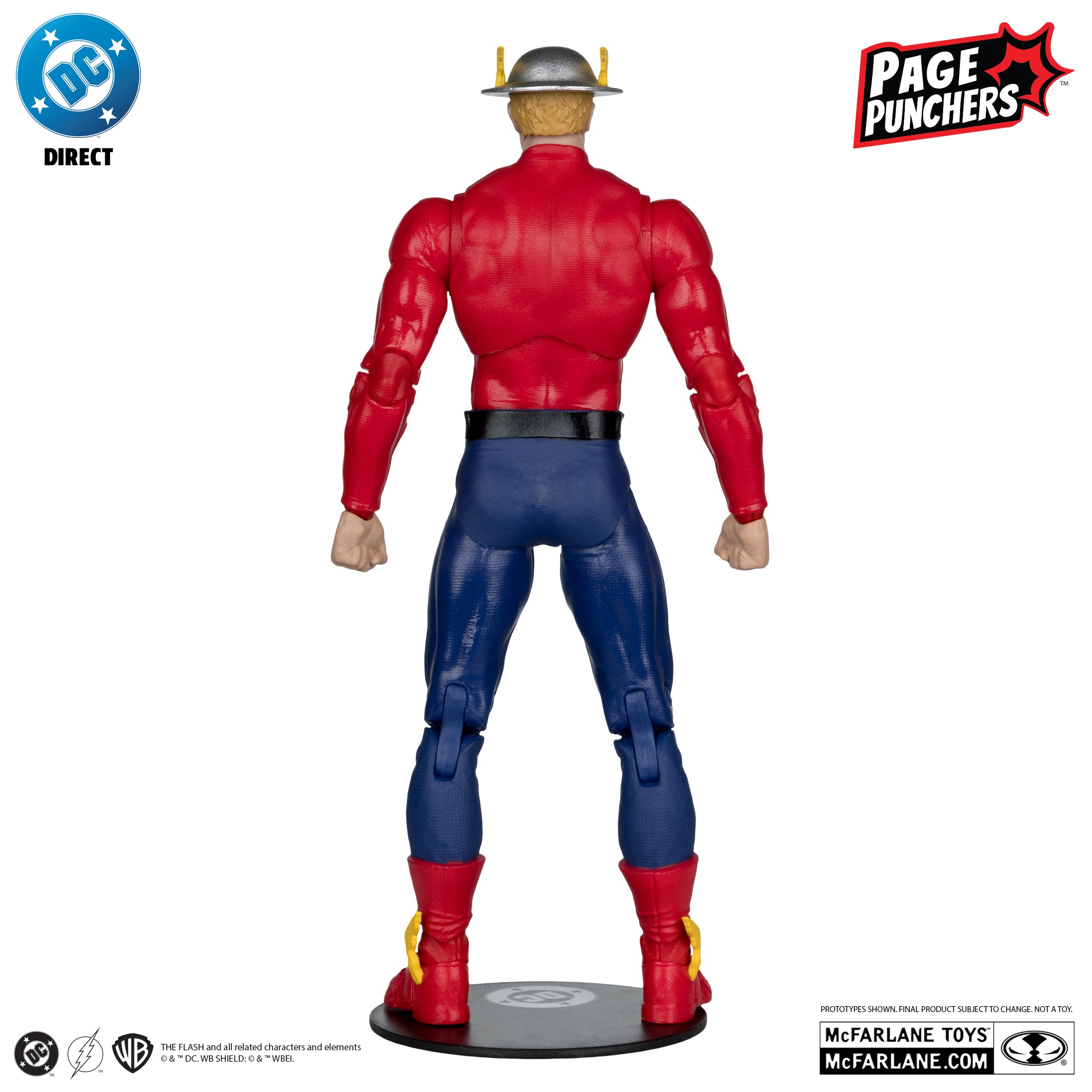 Mcfarlane DC Direct - The Flash (Jay Garrick) – The Flash #123 with Comic (Page Punchers) Action Figure Red Platinum Edition