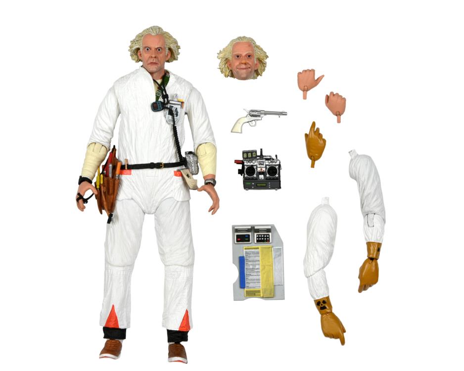 *Distressed Box* NECA: Back to the Future - Ultimate Doc Brown (Hazmat Suit) Action Figure