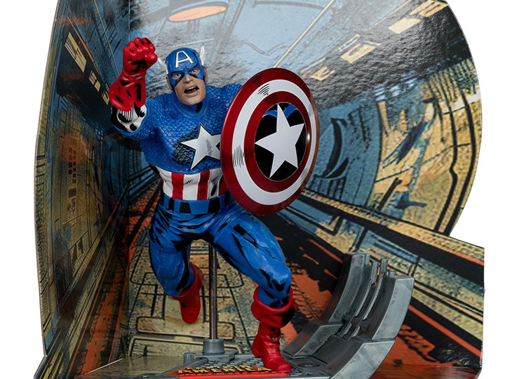Mcfarlane Marvel Comics: Captain America #100 - Captain America 1/10 Scale Collectible