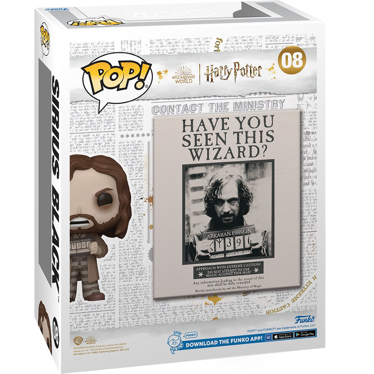 Funko POP! Harry Potter: Harry Potter - Harry Potter and the Prisoner of Azkaban - Sirius Black Funko Pop! Cover Figure with Case #08