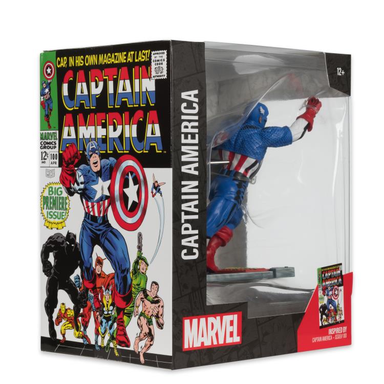 Mcfarlane Marvel Comics: Captain America #100 - Captain America 1/10 Scale Collectible