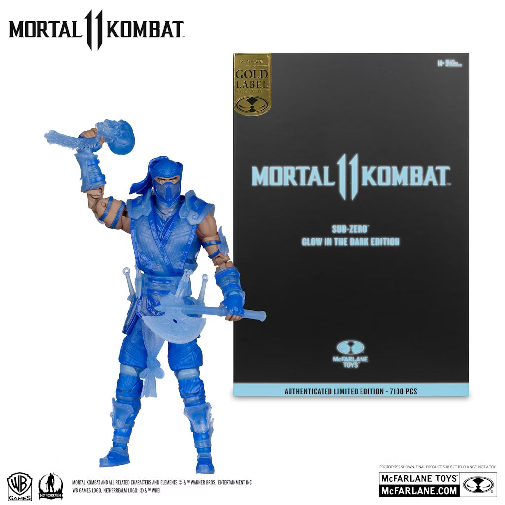 McFarlane Mortal Kombat – Sub-Zero (Glow In The Dark Edition) Gold Label Action Figure