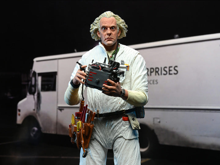 *Distressed Box* NECA: Back to the Future - Ultimate Doc Brown (Hazmat Suit) Action Figure
