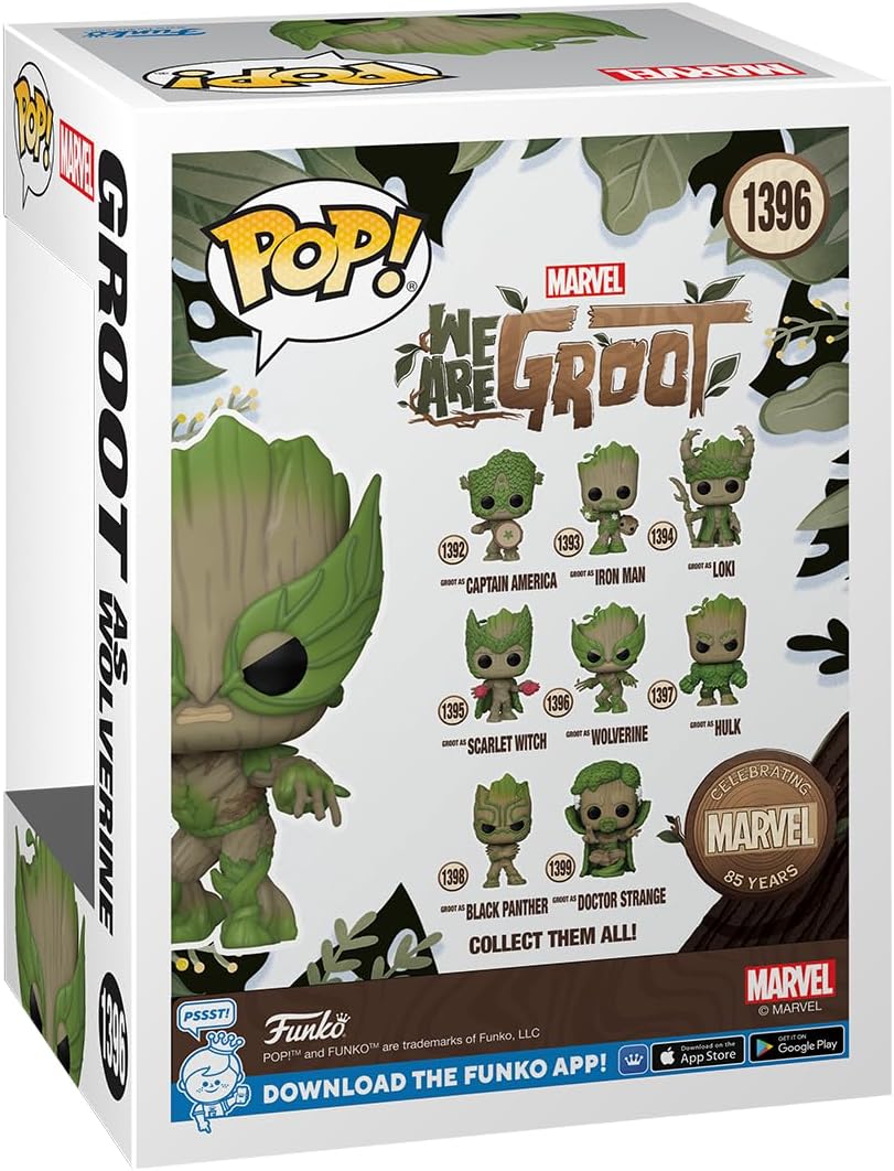 Funko POP! Marvel: We are Groot - Groot as Wolverine #1396