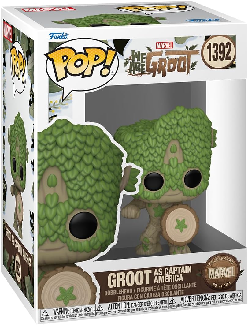 Funko POP! Marvel: We are Groot - Groot as Captain America #1392