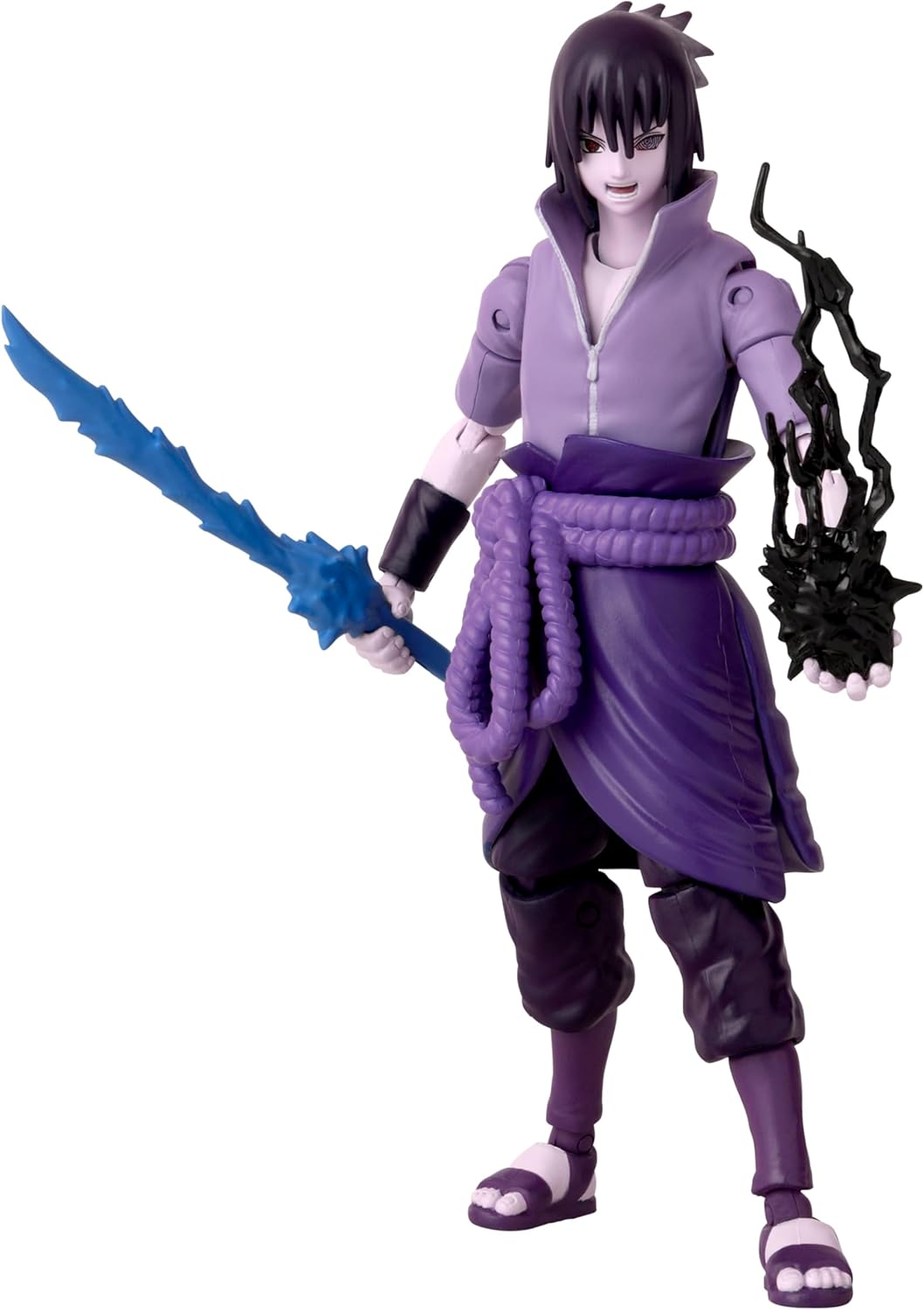 Bandai ANIME HEROES Naruto Shippuden Uchiha Sasuke Rinnegan/Mangekyo  Sharingan Action Figure