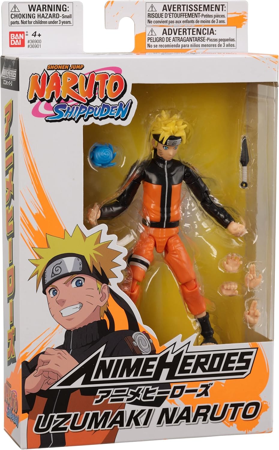 Bandai ANIME HEROES - Naruto Shippuden - Naruto Uzumaki Action Figure