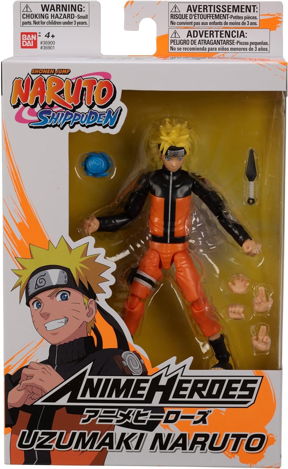 Bandai ANIME HEROES - Naruto Shippuden - Naruto Uzumaki Action Figure