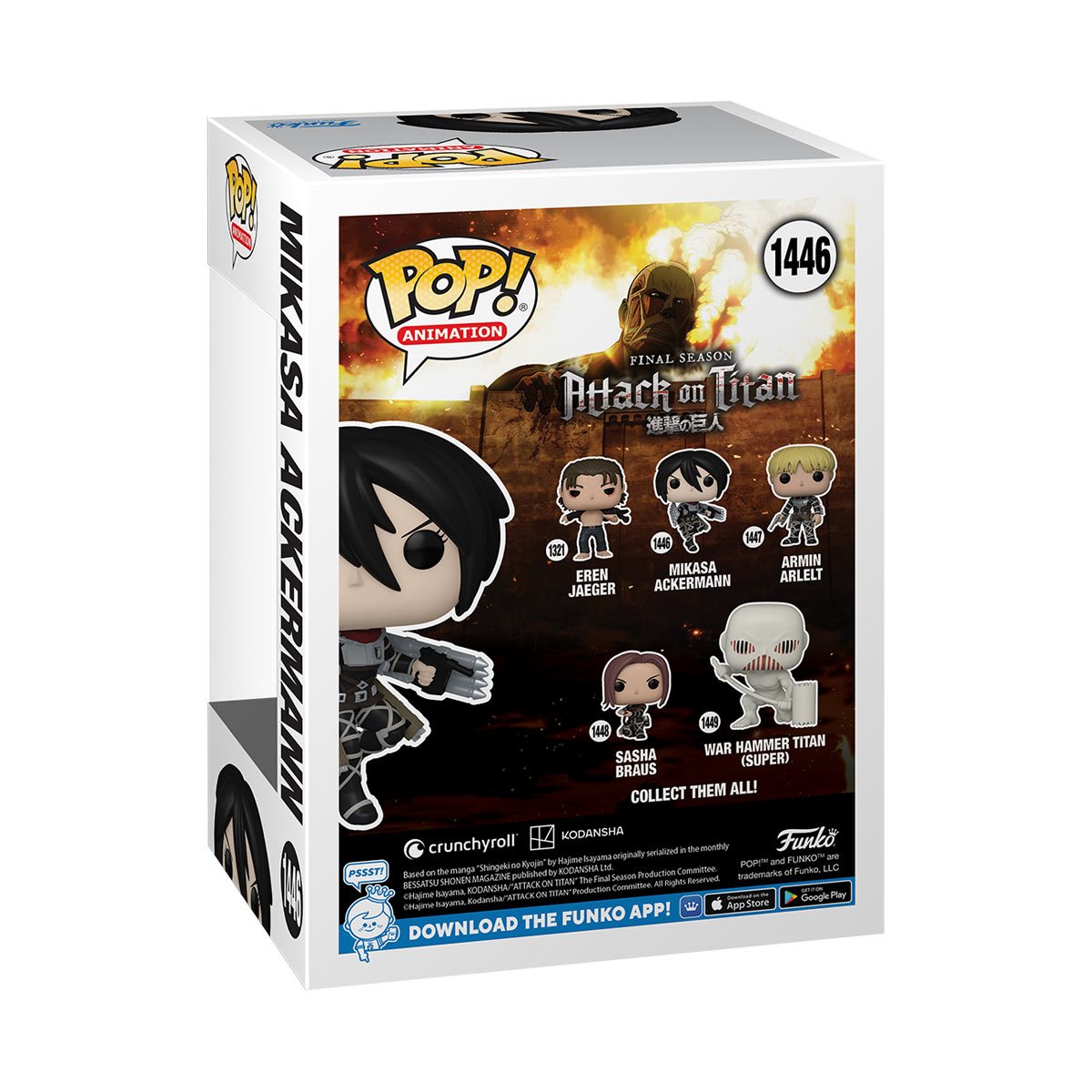Funko Pop! Animation: Attack on Titan - Mikasa Ackerman #1446