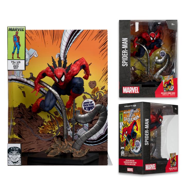 Mcfarlane Marvel Comics- : Marvel Tales #223 - Spider-Man 1:6th Scale Collectible w/ Scene & Comic