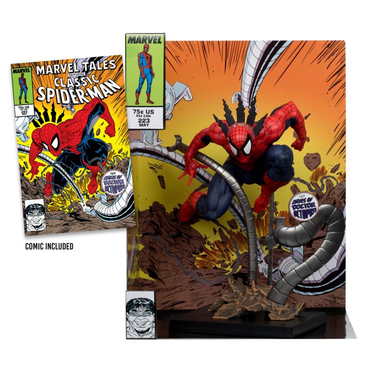 Mcfarlane Marvel Comics- : Marvel Tales #223 - Spider-Man 1:6th Scale Collectible w/ Scene & Comic