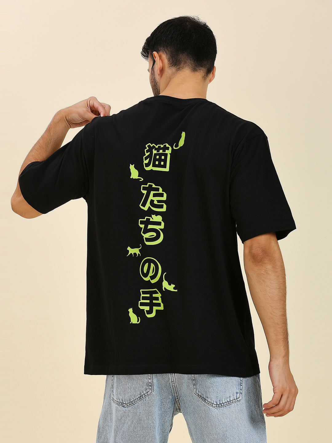 Mizuchi x Nerd Arena ‘Neon Nightshade’ Oversized Premium T-Shirt – Black (Limited Edition)