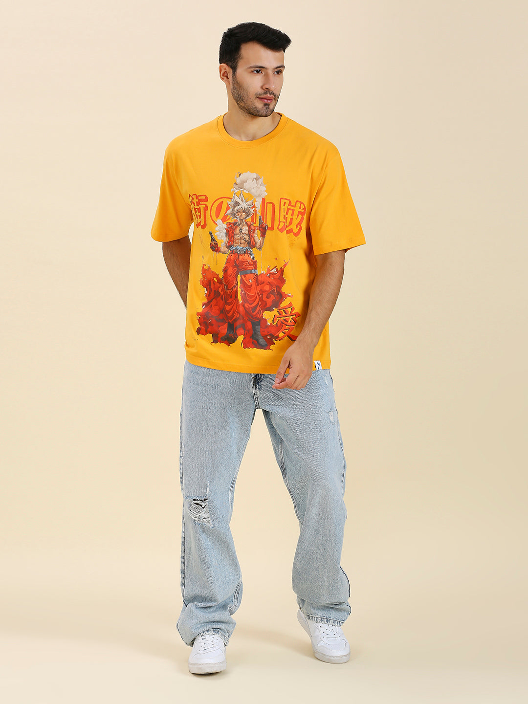 Mizuchi x Nerd Arena ‘Bullet Hero’ Oversized Premium T-Shirt – Sunset Yellow (Limited Edition)