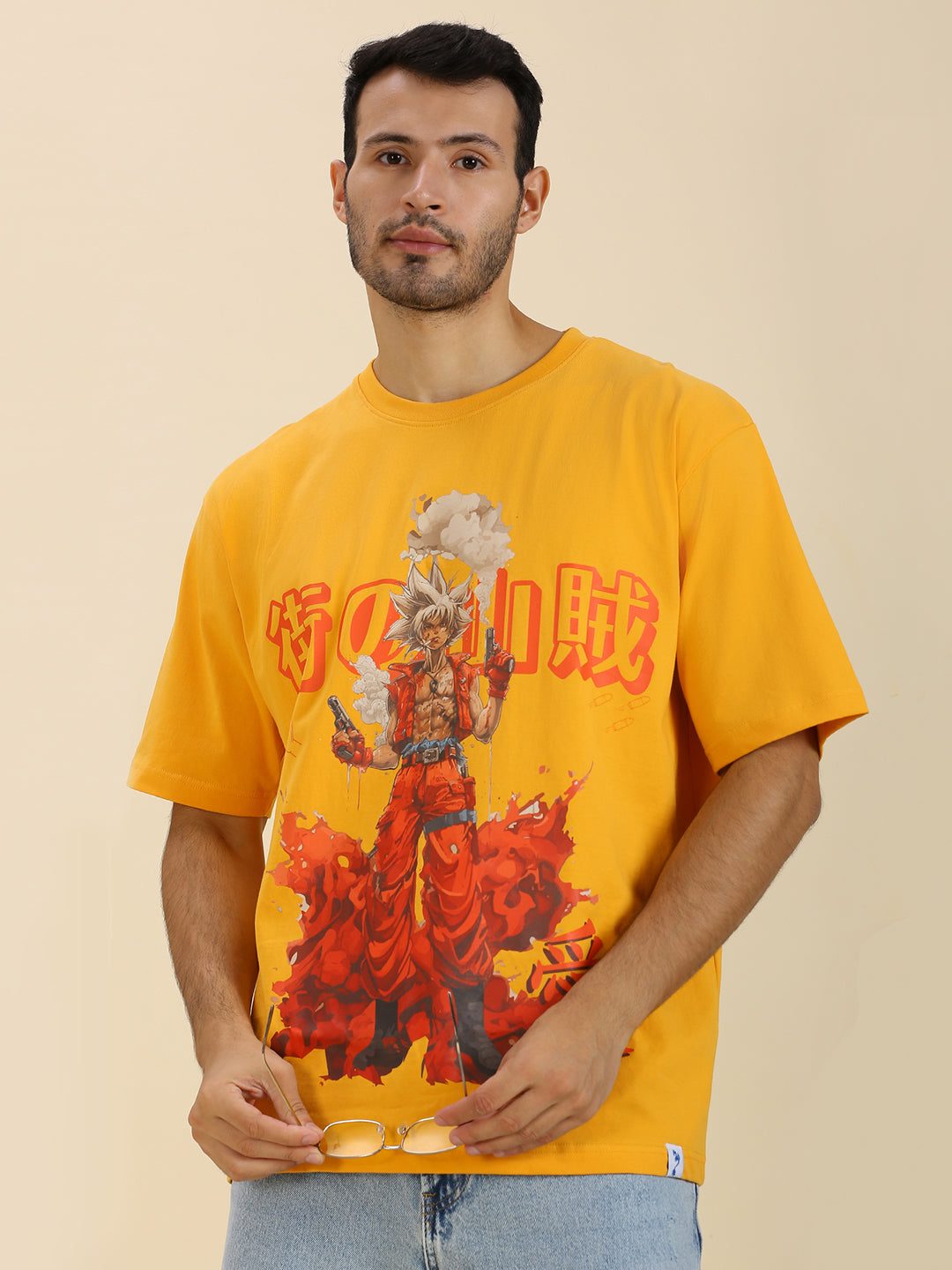 Mizuchi x Nerd Arena ‘Bullet Hero’ Oversized Premium T-Shirt – Sunset Yellow (Limited Edition)