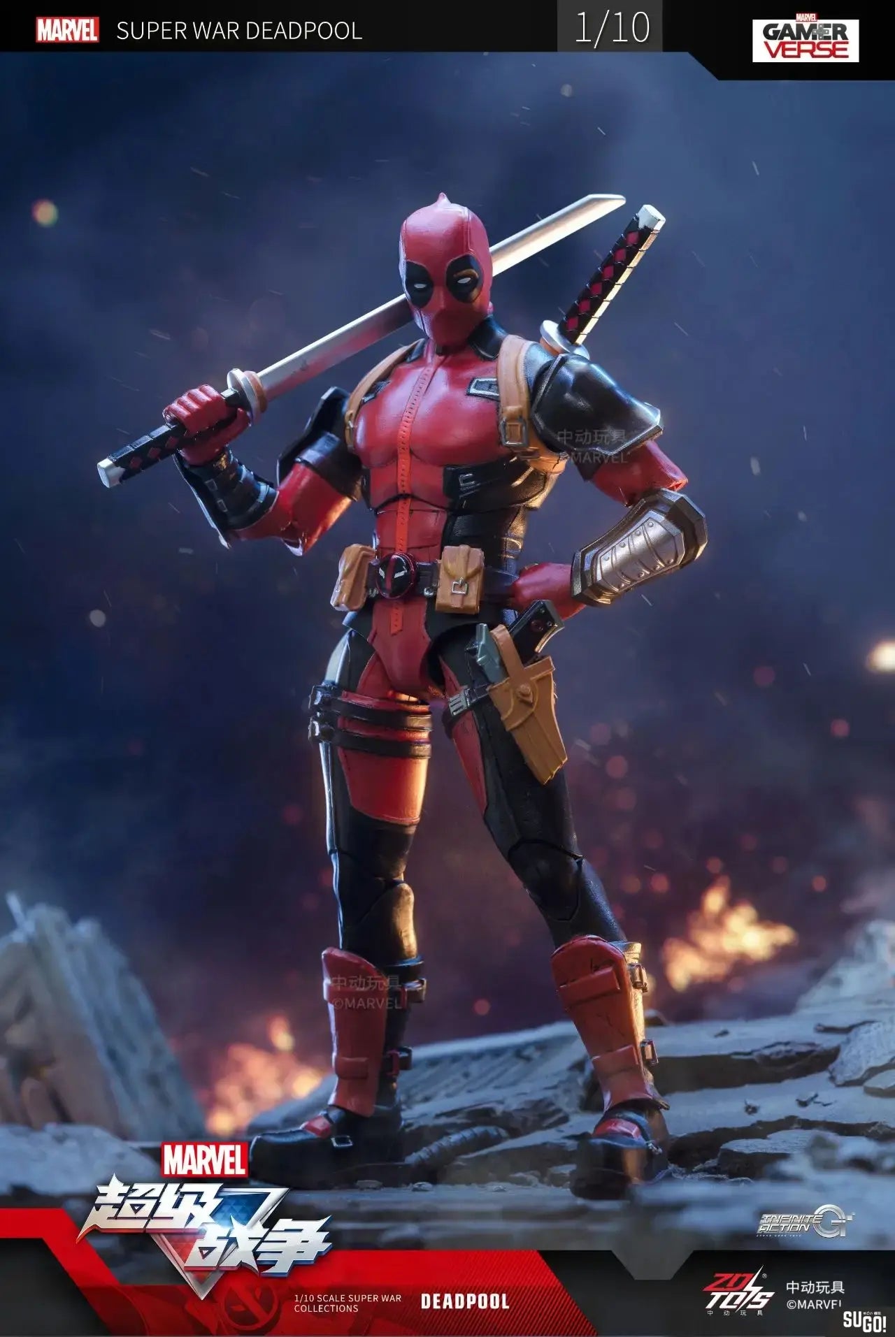 ZD Toys Deadpool Action Figure ( no Light Up Function )