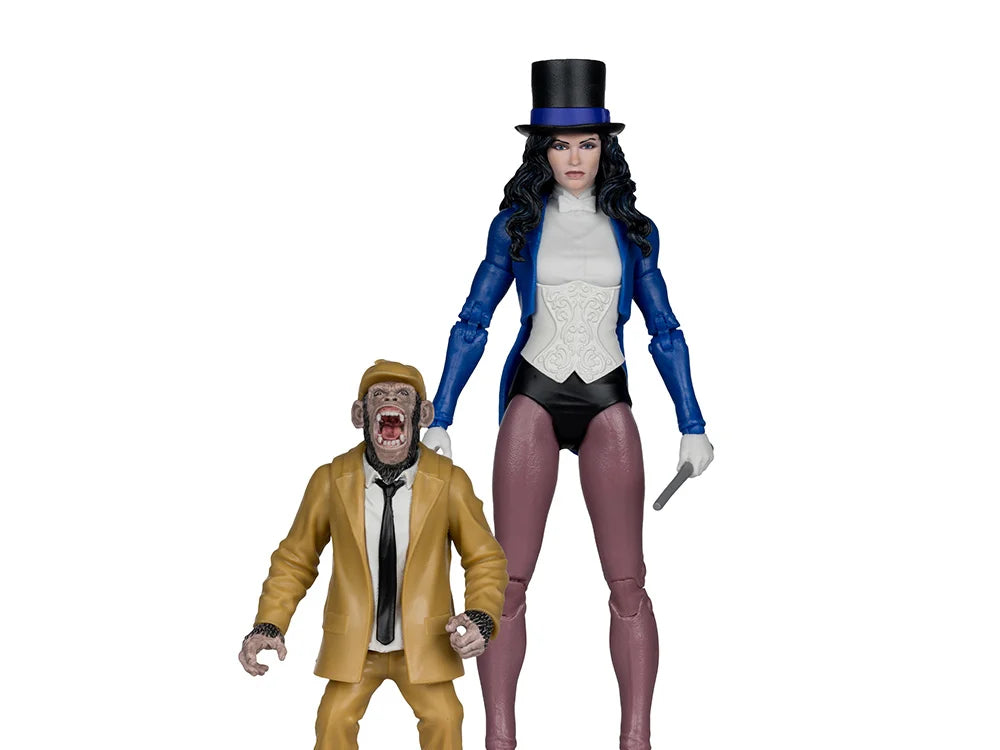 Mcfarlane DC Multiverse - (DC Classic) – Zatanna with Detective Chimp Collector Edition #53 Action Figure (Platinum)