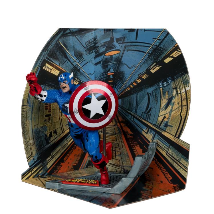Mcfarlane Marvel Comics: Captain America #100 - Captain America 1/10 Scale Collectible