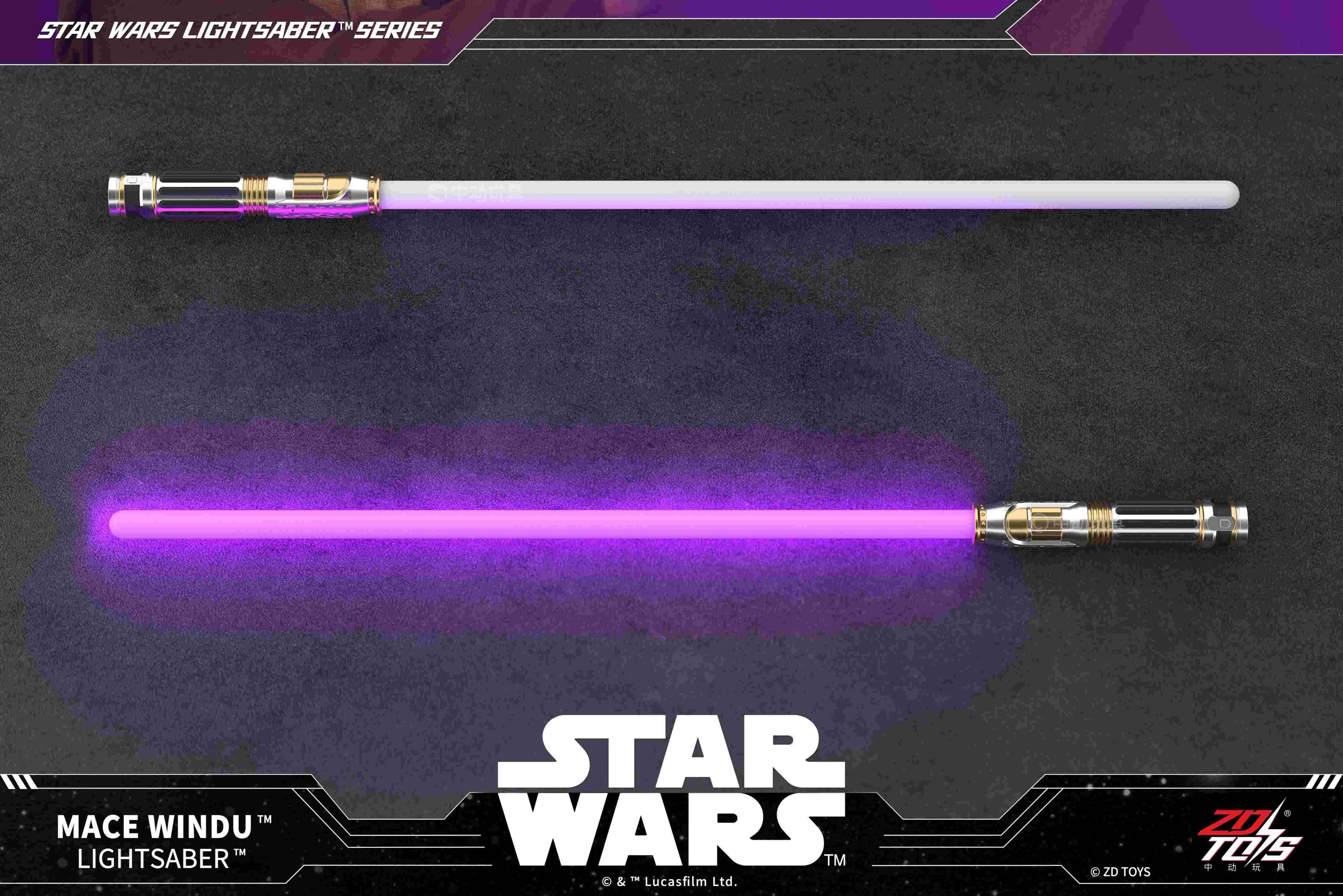 ZD Toys Star Wars Lightsaber Collection - Mace Windu Purple Lightsaber Replica