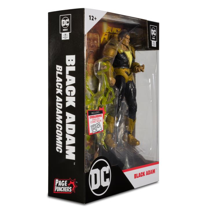 Mcfarlane DC Multiverse : Black Adam Page Punchers - Black Adam (with Comic)