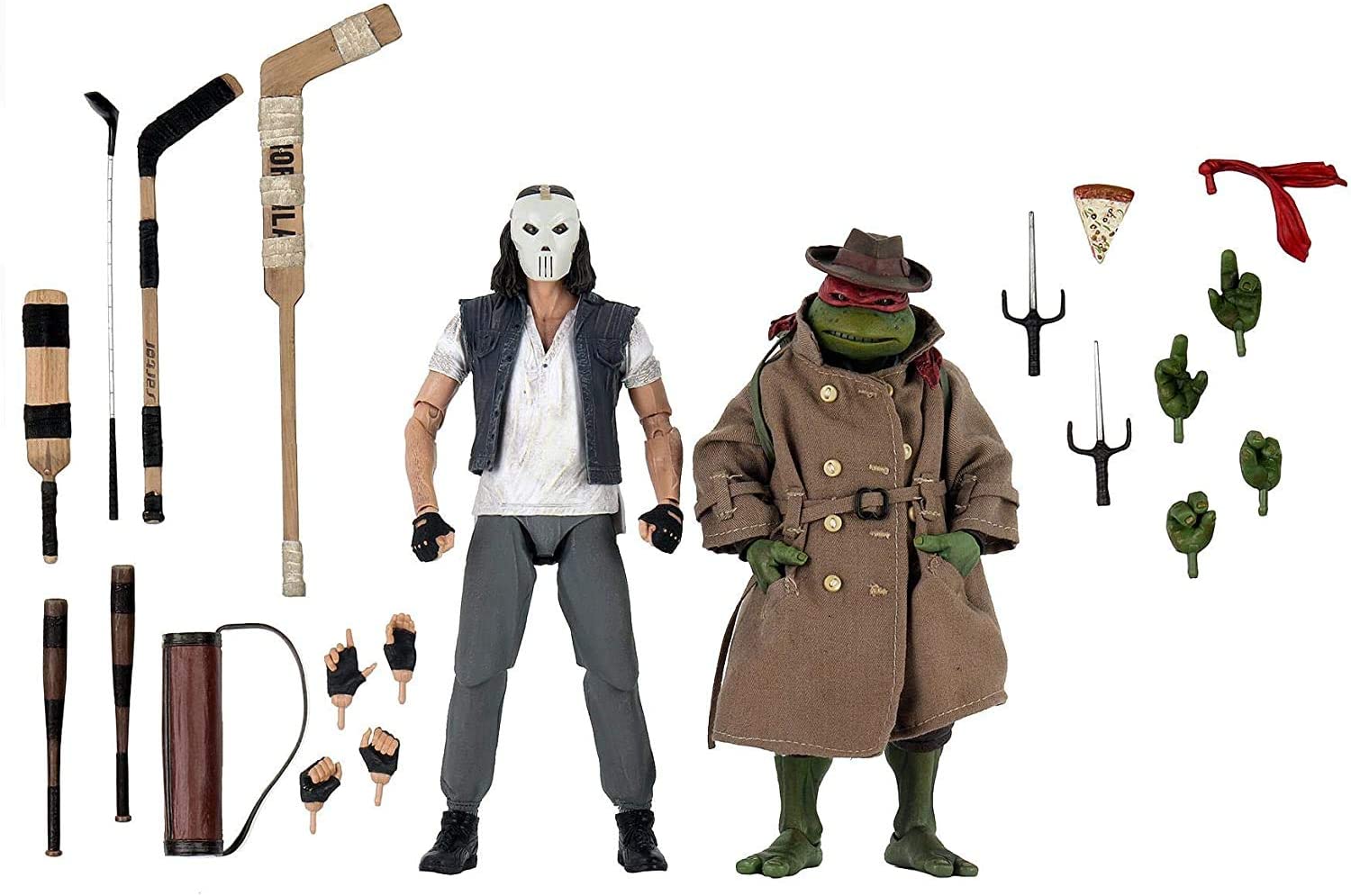 NECA TMNT factory Rachael disguise & Casey Jones figures