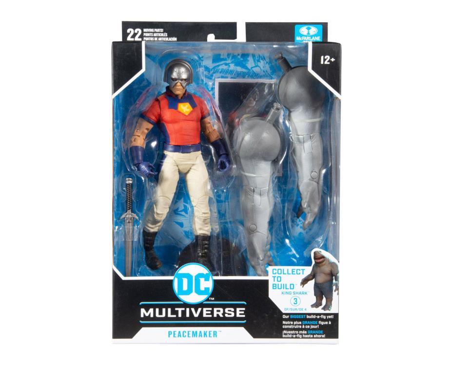 McFarlane Toys DC Multiverse: The Suicide Squad Peacemaker Action Figure (Collect to Build: King Shark)