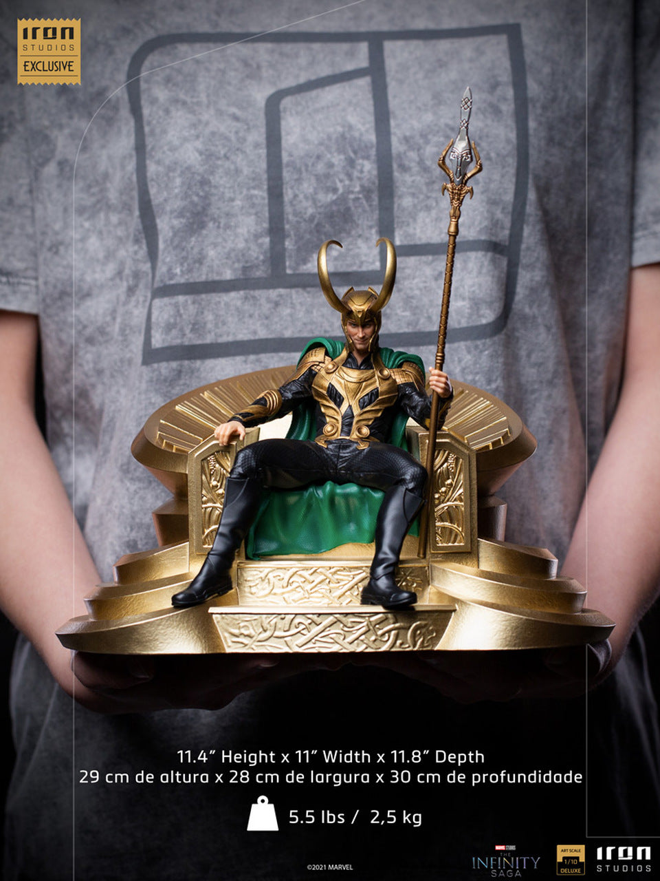 Iron Studios Infinity Saga: Loki on Throne Deluxe 1/10th Scale Statue (2021 CCXP Exclusive)
