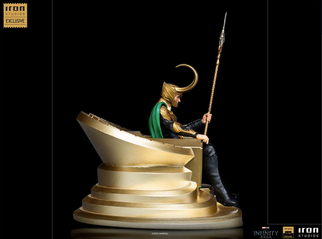 Iron Studios Infinity Saga: Loki on Throne Deluxe 1/10th Scale Statue (2021 CCXP Exclusive)