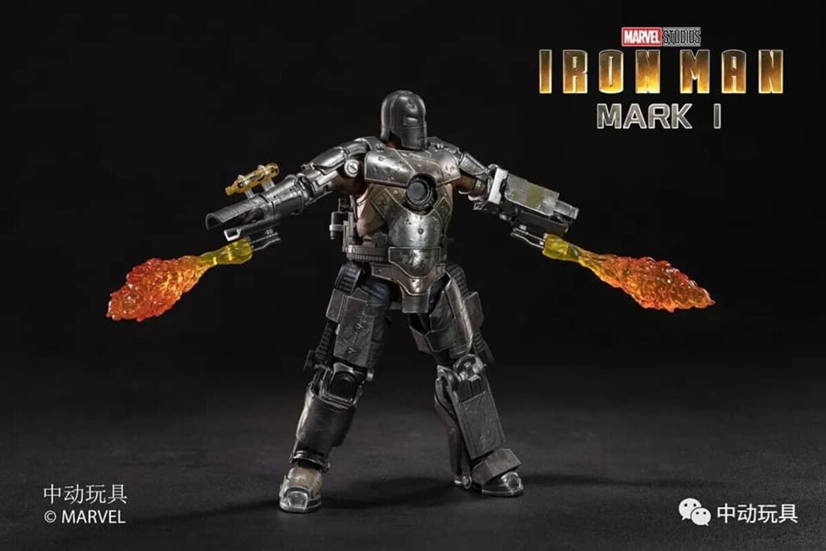 ZD Toys Iron Man Mark I Action Figure ( w Light Up Function )