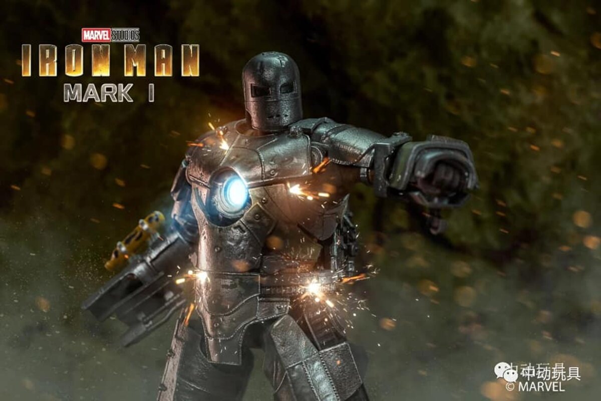 ZD Toys Iron Man Mark I Action Figure ( w Light Up Function )