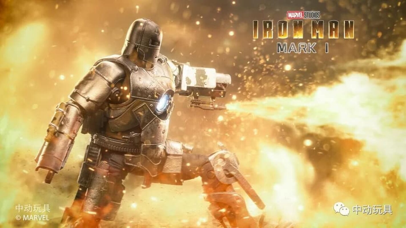 ZD Toys Iron Man Mark I Action Figure ( w Light Up Function )