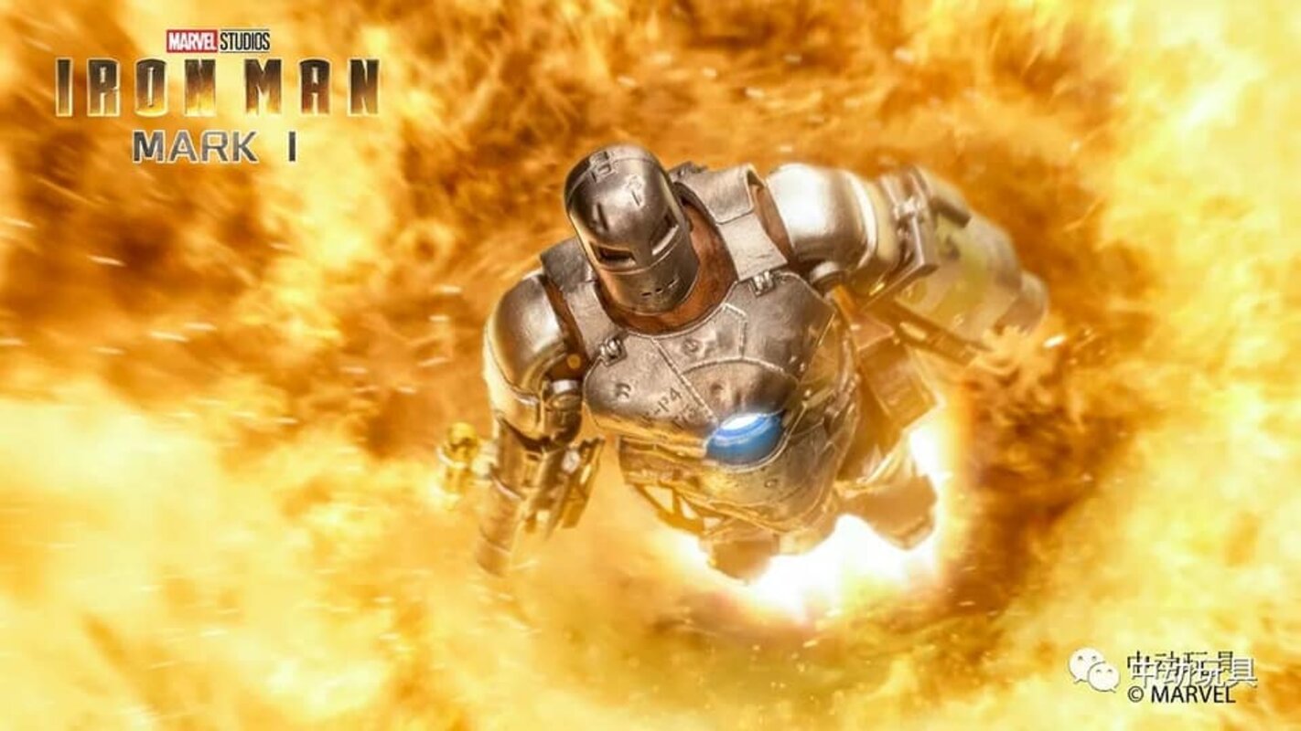 ZD Toys Iron Man Mark I Action Figure ( w Light Up Function )