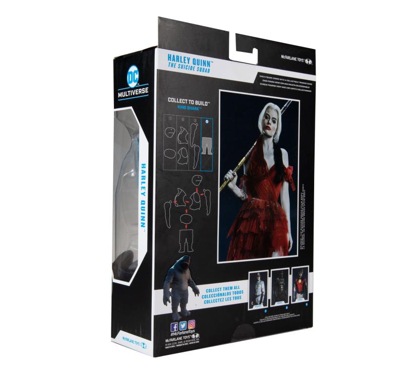 McFarlane Toys DC Multiverse: The Suicide Squad Harley Quinn Action Figure (Collect to Build: King Shark)