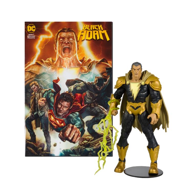 Mcfarlane DC Multiverse : Black Adam Page Punchers - Black Adam (with Comic)