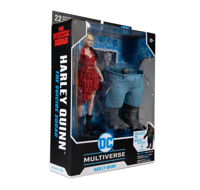 McFarlane Toys DC Multiverse: The Suicide Squad Harley Quinn Action Figure (Collect to Build: King Shark)
