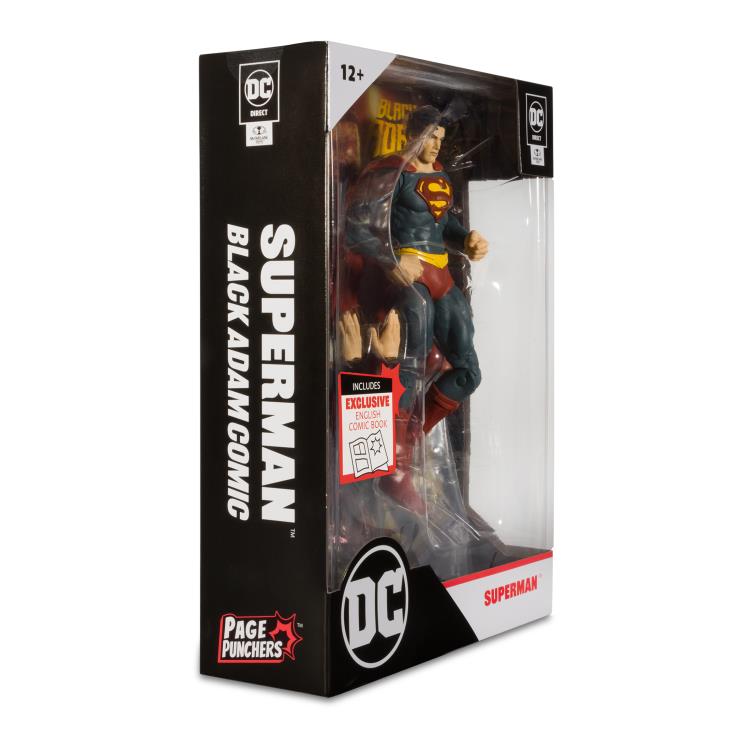 Mcfarlane DC Multiverse : Black Adam Page Punchers - Superman (with Comic)