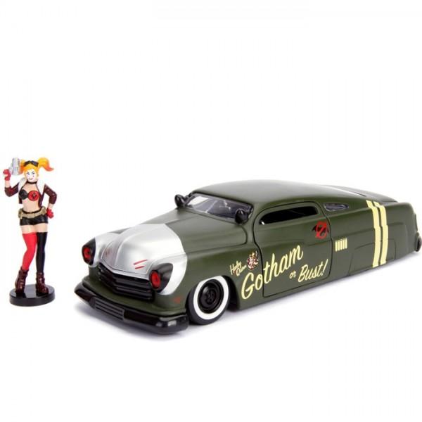 Jada 1:24 Scale DC Bombshell 1951 Mercury w/ Harley Quinn Figure - Nerd Arena