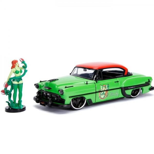 Jada 1:24 Scale DC Bombshell 1953 Chevy Bel Air Hard Top w/ Poison Ivy Figure - Nerd Arena