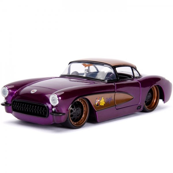 Jada 1:24 Scale DC Bombshell 1957 Chevy Corvette w/ Batgirl Figure - Nerd Arena