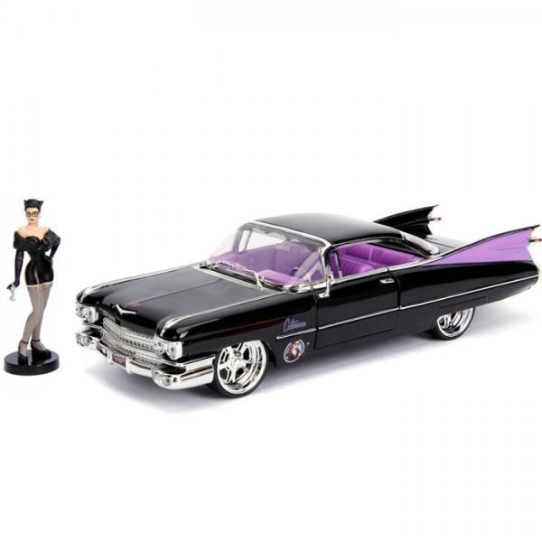 Jada 1:24 Scale DC Bombshell 1959 Cadillac w/ Catwoman Figure - Nerd Arena