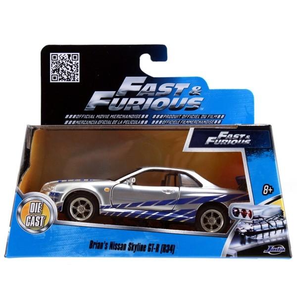 Jada 1:32 Scale - Fast & Furious 2002 Nissan Skyline GTR R34 - Silver - Nerd Arena